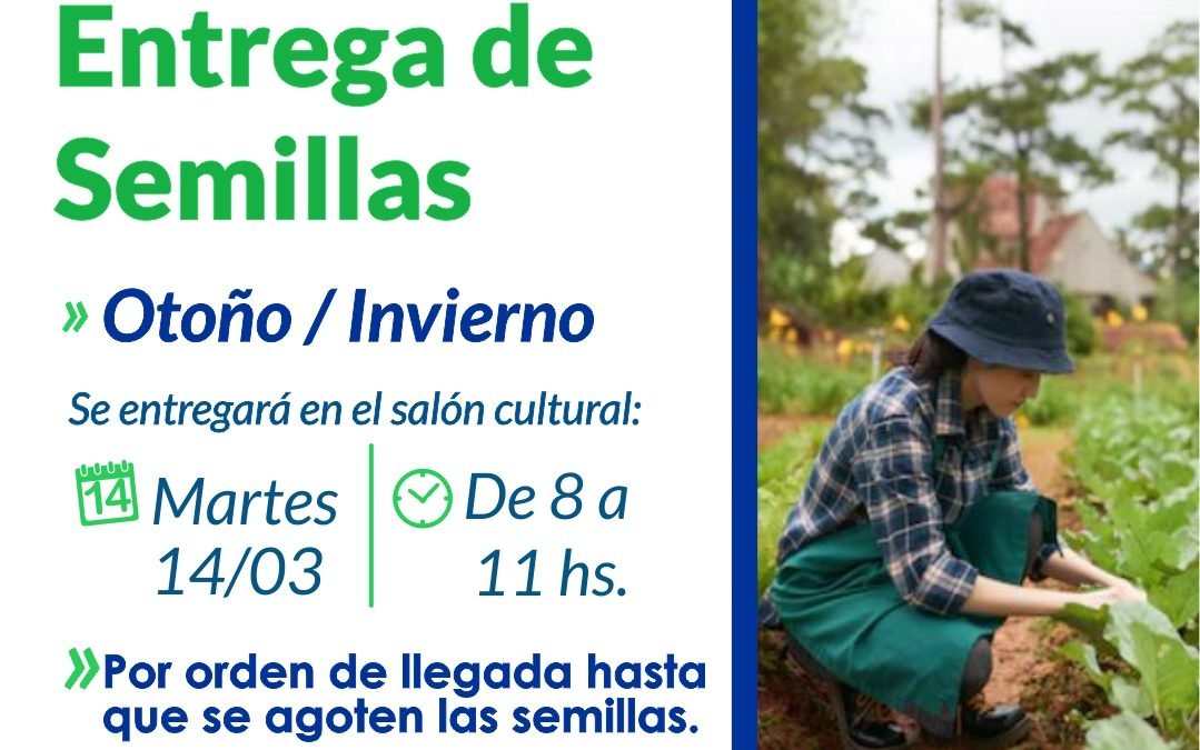 NUEVA ENTREGA DE SEMILLAS PRO HUERTA⁣