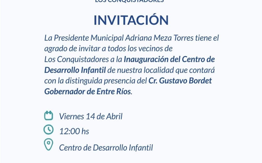 EL GOBERNADOR PRESENTE EN INAUGURACIÓN DE CENTRO DESARROLLO INFANTIL