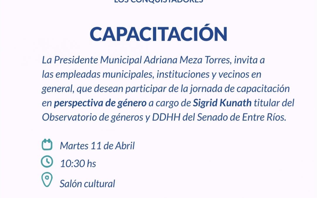 CAPACITACIÓN EN PERSPECTIVA DE GÉNERO