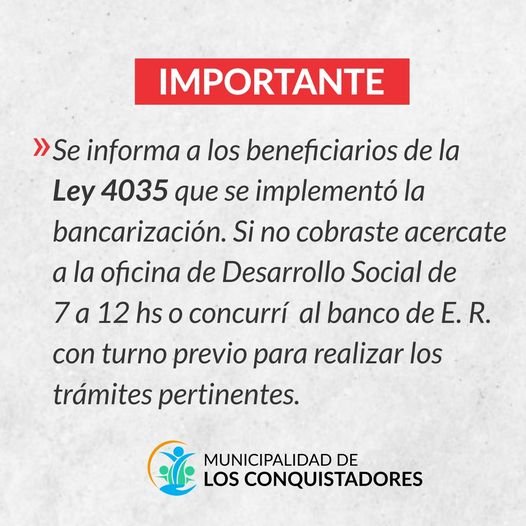 IMPORTANTE LEY 4035