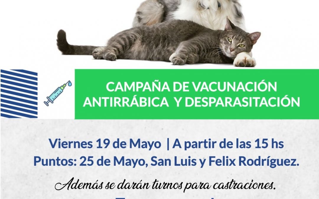 VACUNACIÓN Y DESPARASITACIÓN GRATUITA.