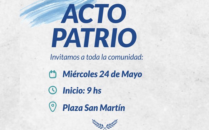 ACTO PATRIO 25 DE MAYO