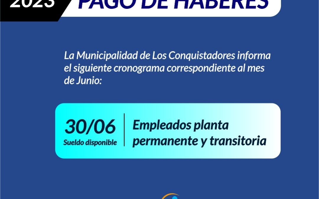 CRONOGRAMA DE HABERES