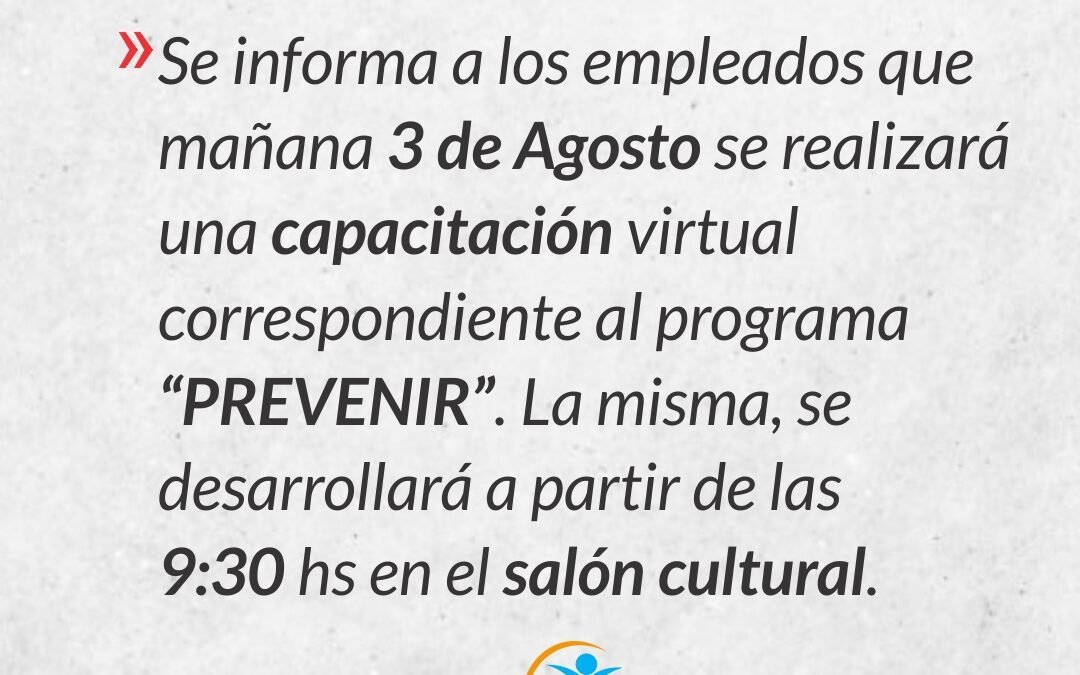 CAPACITACIÓN PROGRAMA PREVENIR