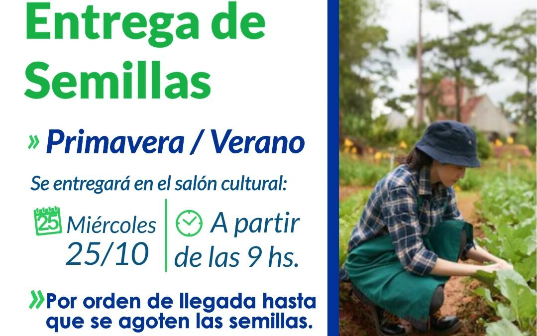 NUEVA ENTREGA DE SEMILLAS PRO HUERTA⁣