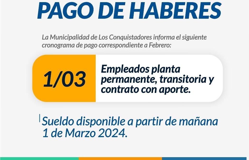 PAGO DE HABERES