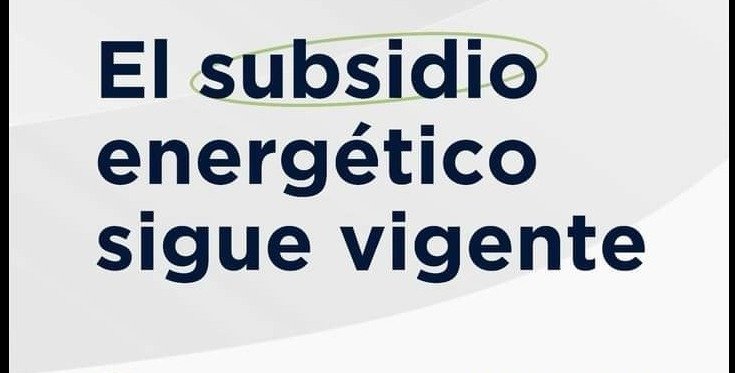 SUBSIDIO DE ENERGÍA