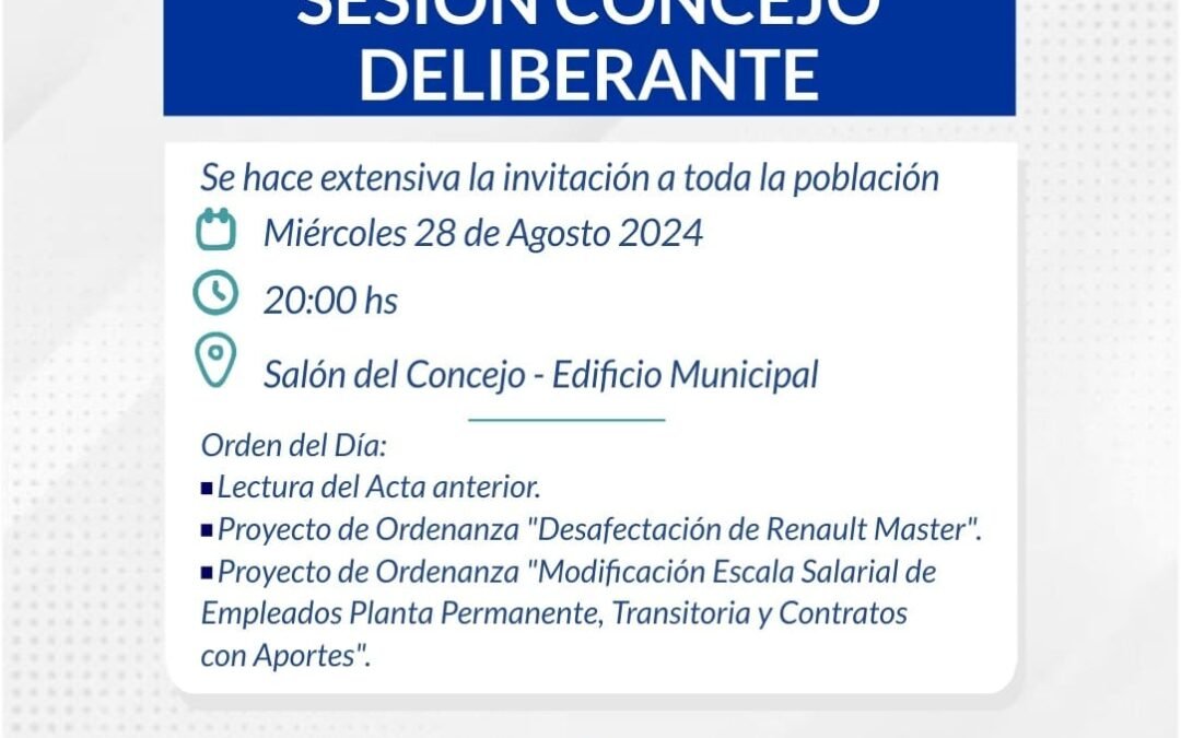 SESION HONORABLE CONCEJO DELIBERANTE