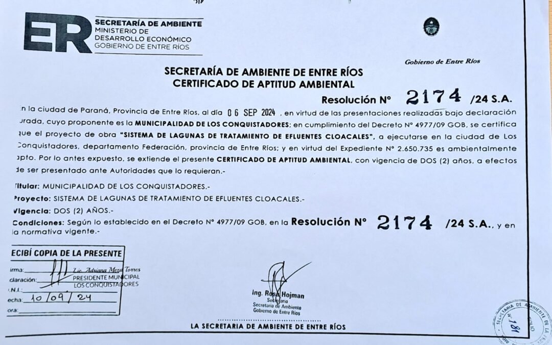 CERTIFICADO DE APTITUD AMBIENTA
