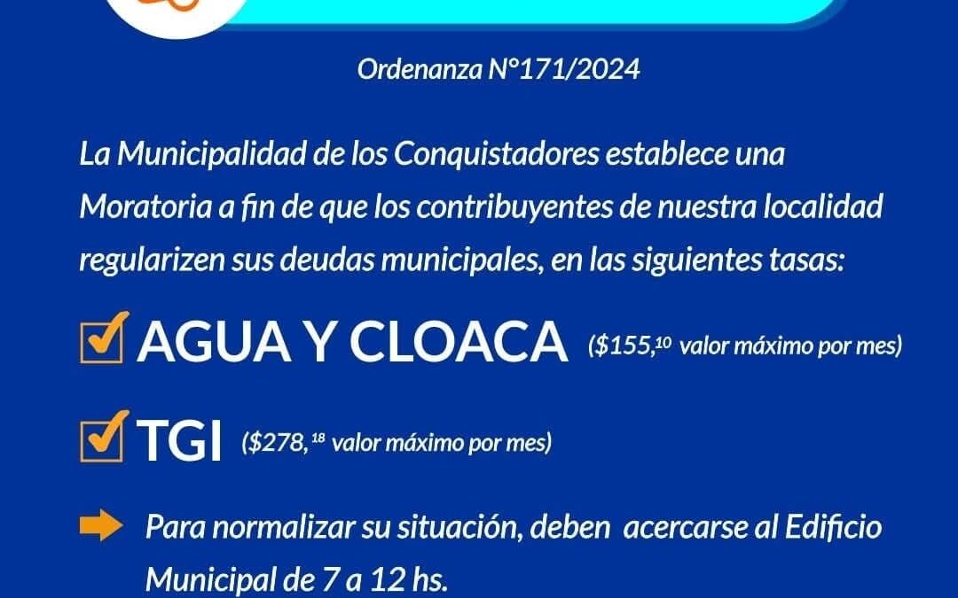 MORATORIA TASA MUNICIPAL