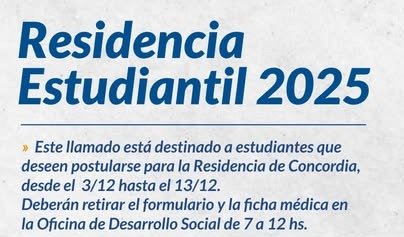 RESIDENCIA ESTUDIANTIL 2025