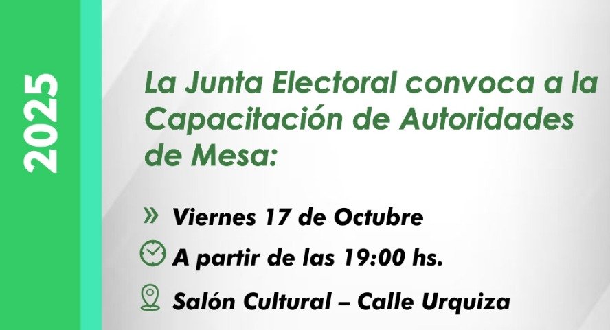 CAPACITACIÓN AUTORIDADES DE MESA