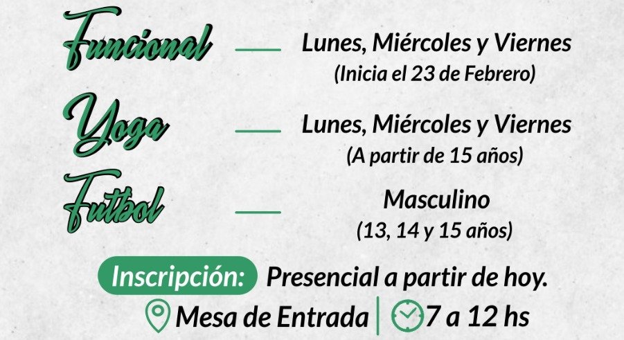 INSCRIPCIÓN TALLERES MUNICIPALES