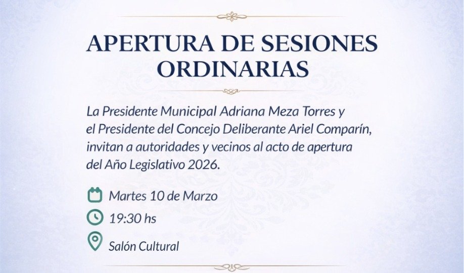 APERTURA DE SESIONES ORDINARIAS