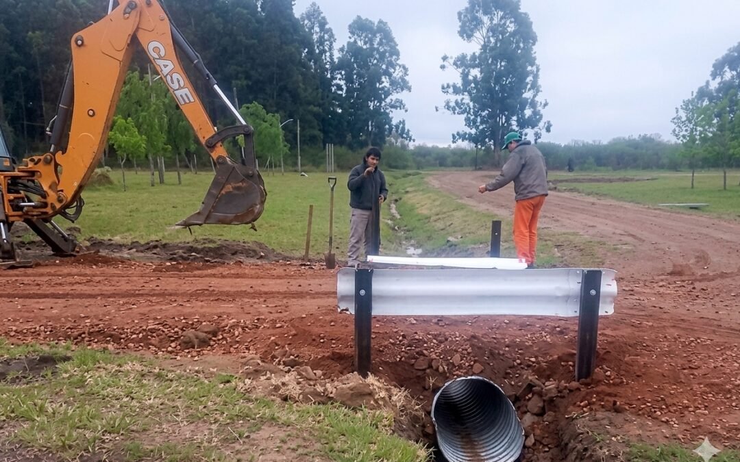 Instalación de un guardarraíl